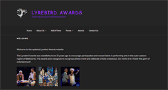 Desktop Screenshot of lyrebirdawards.org.au